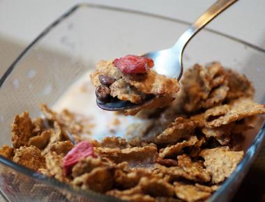 The first breakfast cereal was made by adding sugar and milk to popped popcorn