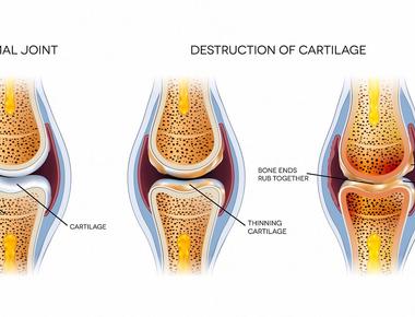 Arthritis causes joints to make sounds due to the loss of smooth cartilage and the newly formed roughness of joint surfaces