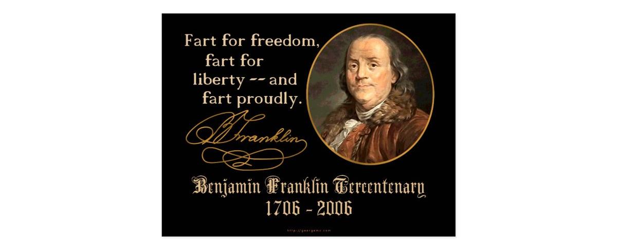 Benjamin franklin wrote fart proudly a scientific essay about farts