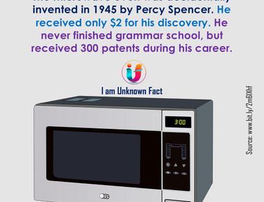 The inventor of the microwave appliance only received 2 for his discovery