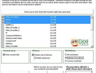 Saving an excel file as an xlsb will shrink the size by half or 75