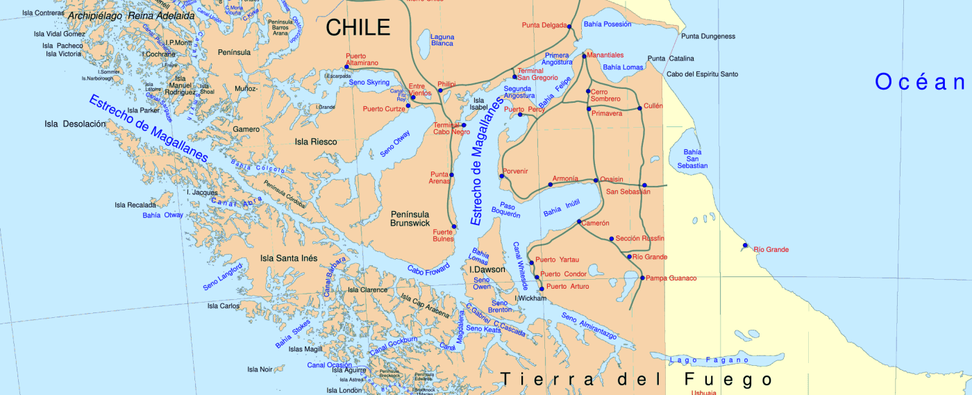 The strait of magellan has notoriously turbulent waters that are littered with sea ice and icebergs