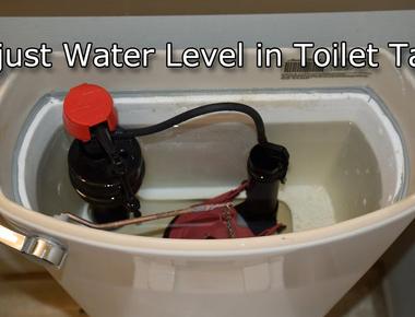 Limit the amount of water your toilet uses by putting a heavy item in the tank