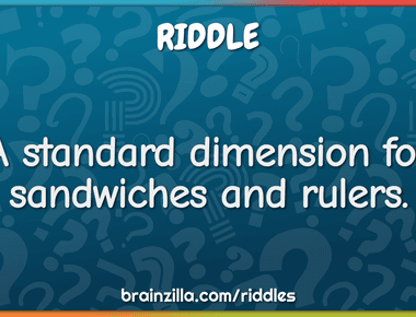 A standard dimension for sandwiches and rulers footlong