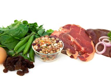 Examples of iron rich foods include red meat fish chick peas tofu beans and lentils