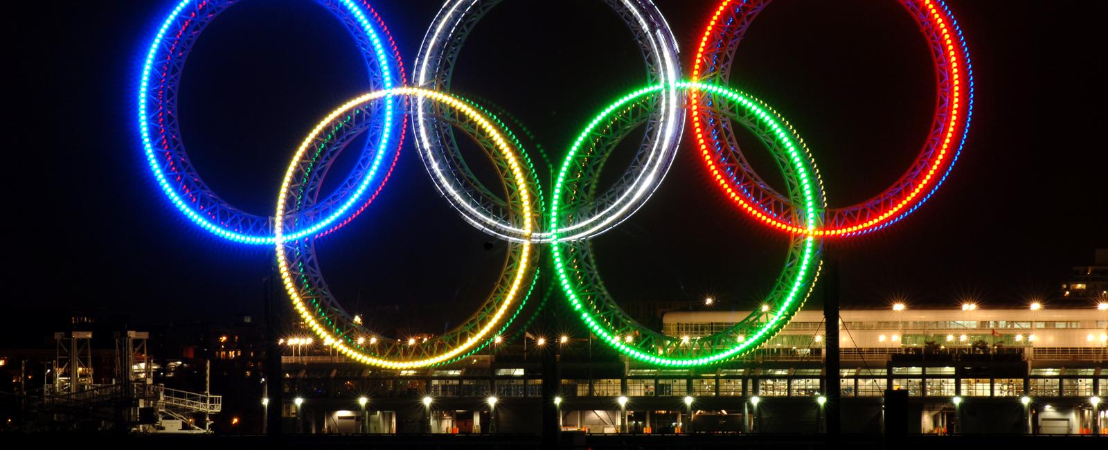 The olympic rings cover every flag in the world yellow green red black and blue were selected because at least one of those five colors appears in every flag in the world