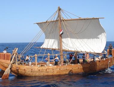 The first sailing boats were built in egypt