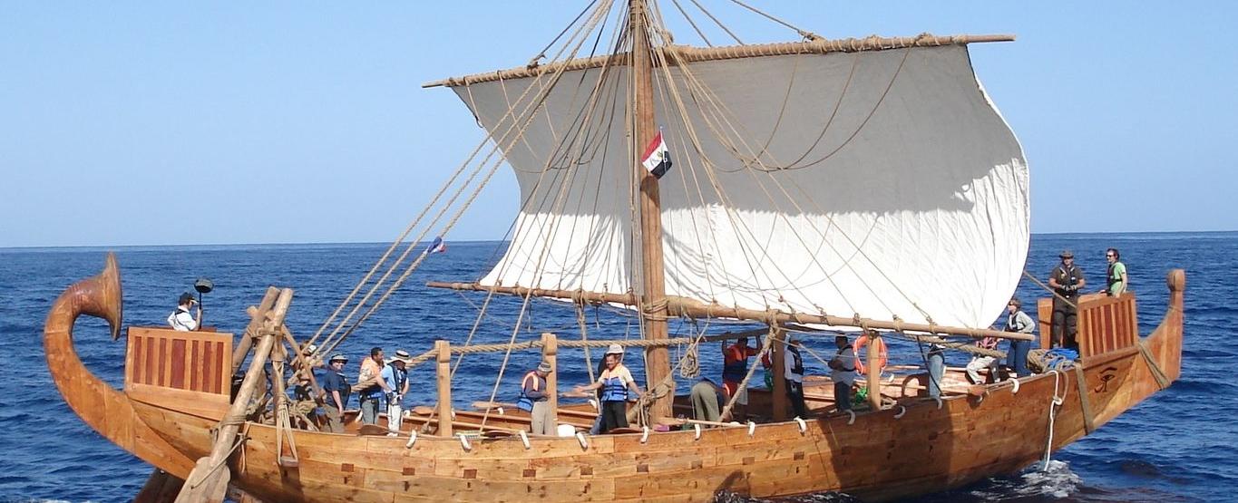 The first sailing boats were built in egypt