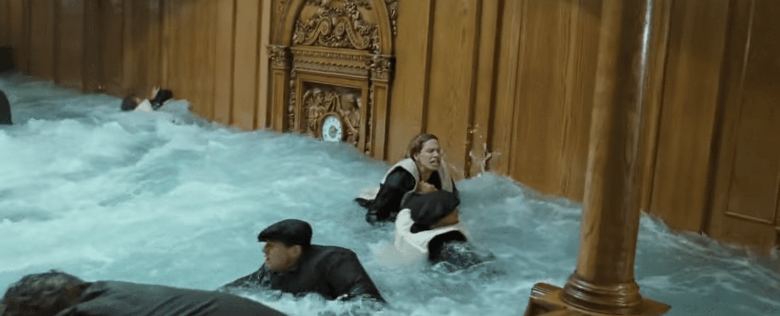 The scene in titanic when the grand staircase is flooded had to be filmed in one take as the entire set would be destroyed by the water