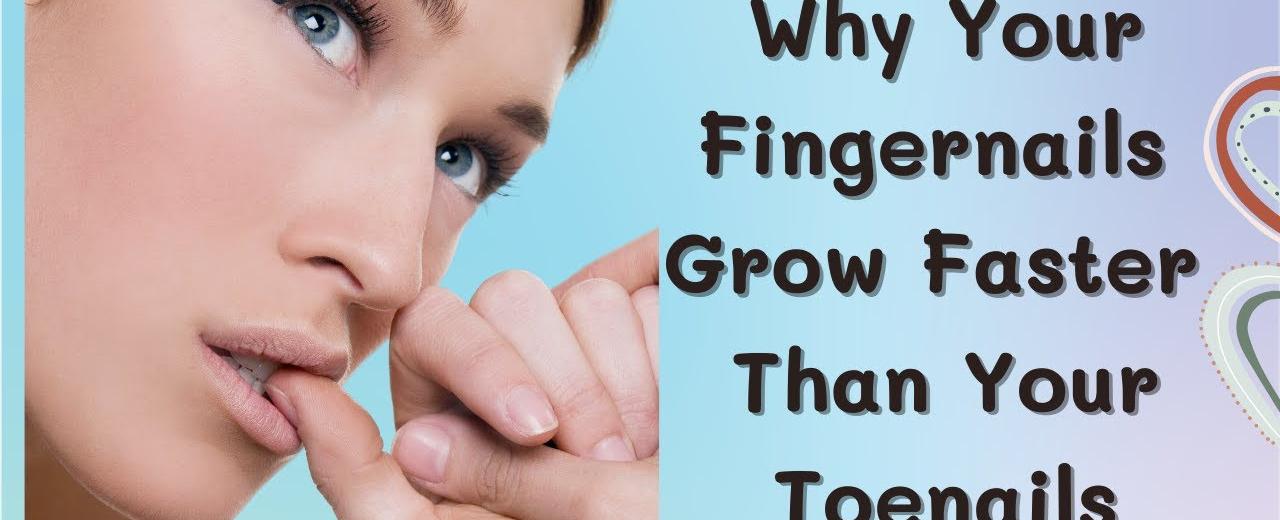 Fingernails grow nearly four times faster than toenails
