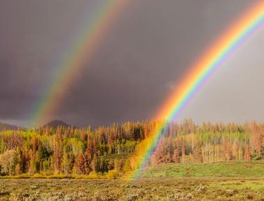 A rainbow can be seen only in the morning or late afternoon it can occur only when the sun is 40 degrees or less above the horizon