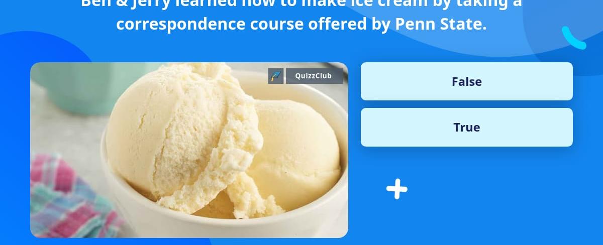 Ben jerry learned how to make ice cream by taking a 5 correspondence course offered by penn state they decided to split one course