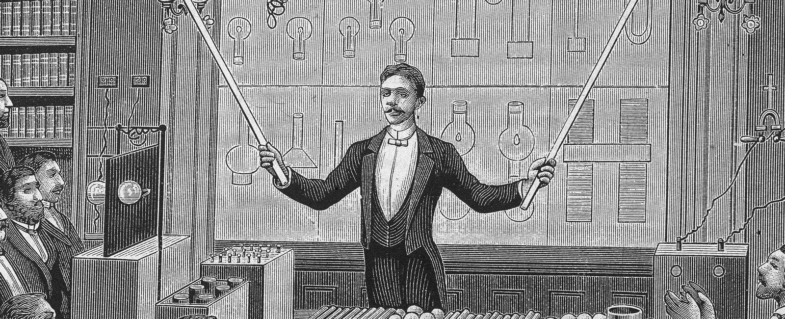 Nikola tesla contributed to physics and engineering with a range of futuristic inventions dramatic demonstrations and the development of alternating current electricity