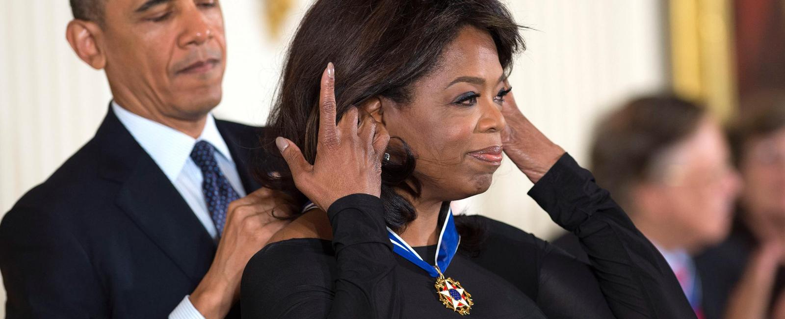 Oprah winfrey was awarded the presidential medal of freedom the highest civilian honor in the united states by then president barack obama in 2013