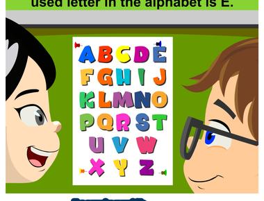 The most commonly used letter in the alphabet is e