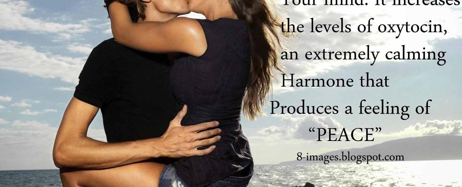 Kissing can reduce levels of sol the stress hormone which leads to a safe and secure feeling