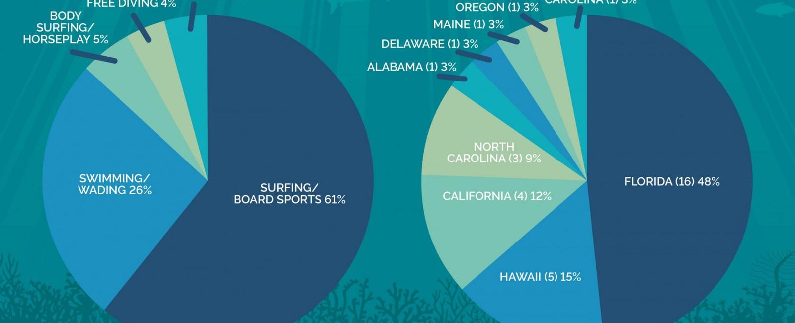 According to the international shark attack file on average sharks only kill about 6 humans worldwide per year meanwhile humans kill nearly 100 million sharks per year mostly from commercial fishing