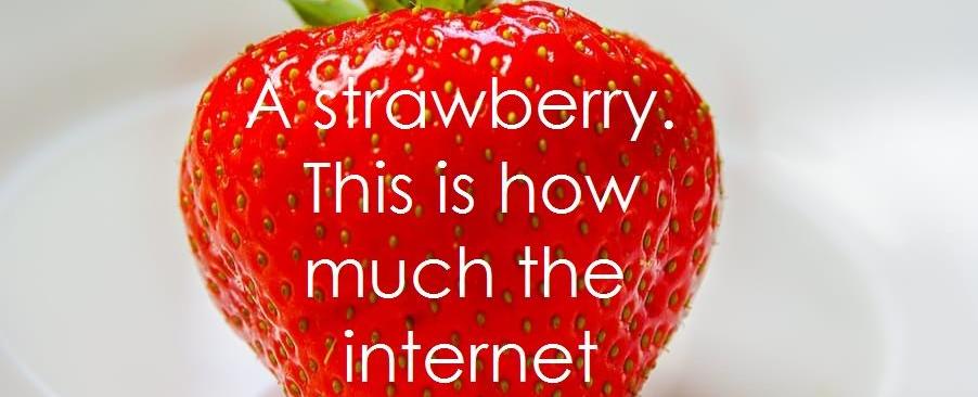 The internet weighs as much as one strawberry