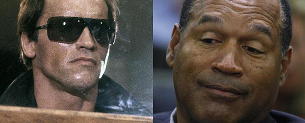 O j simpson was considered for the terminator but the producers feared he was too nice to be taken seriously as a cold blooded killer