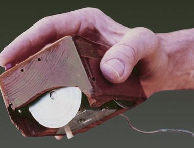 The first computer mouse was invented by doug engelbart and it was carved from wood