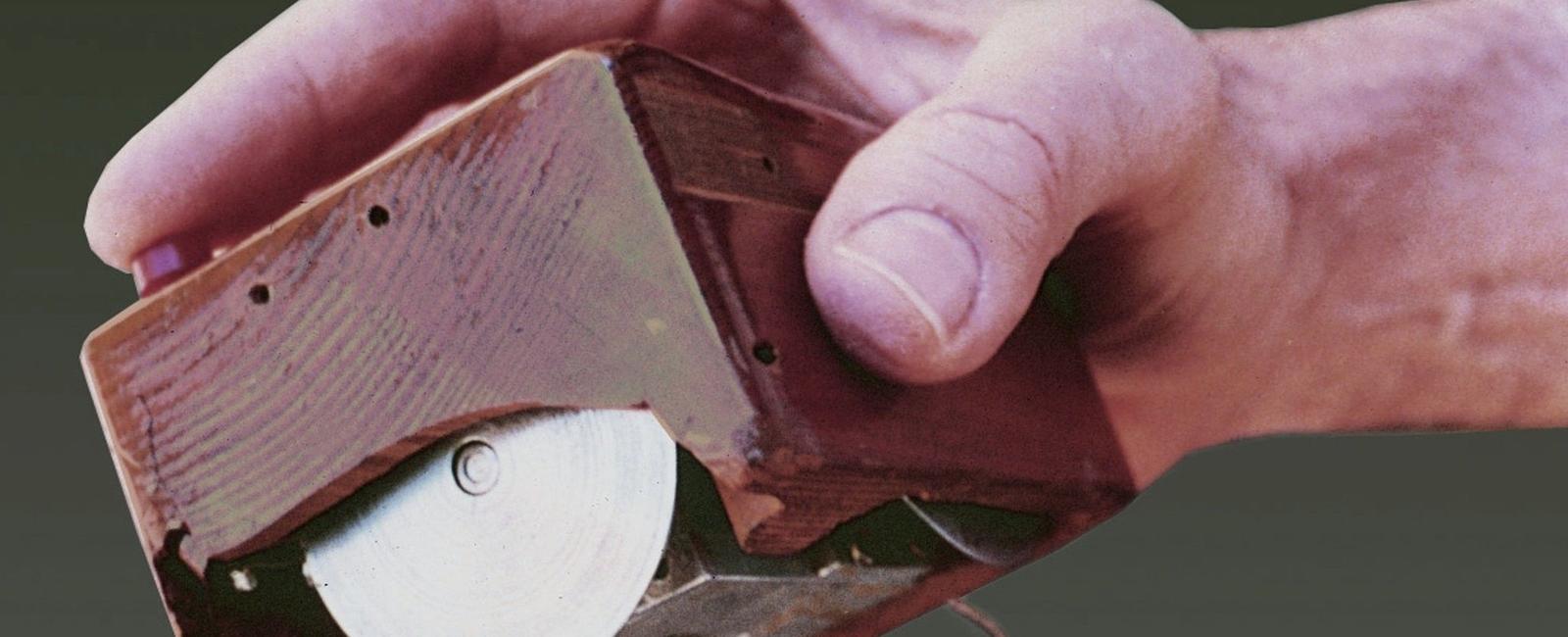 The first computer mouse was invented by doug engelbart and it was carved from wood