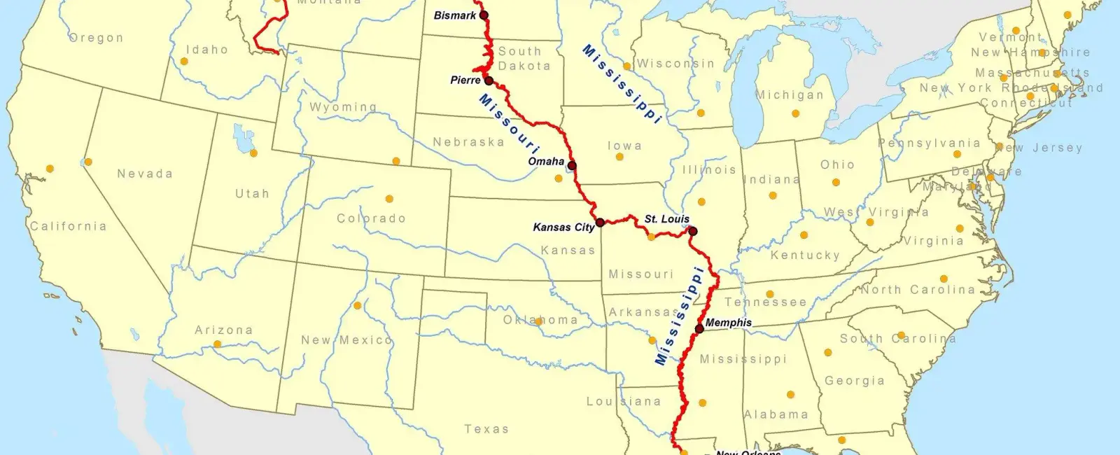 If you travel the mississippi river from north to south you ll pass through 10 states