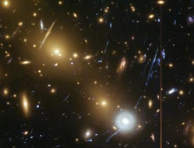 Galaxies and galaxy clusters are highly concentrated together so the universe as a whole is made up of mostly empty space