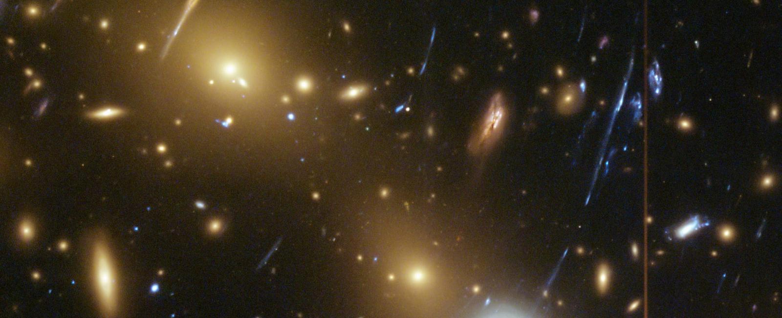 Galaxies and galaxy clusters are highly concentrated together so the universe as a whole is made up of mostly empty space