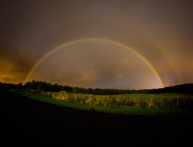 A moonbow is a rainbow that happens at night