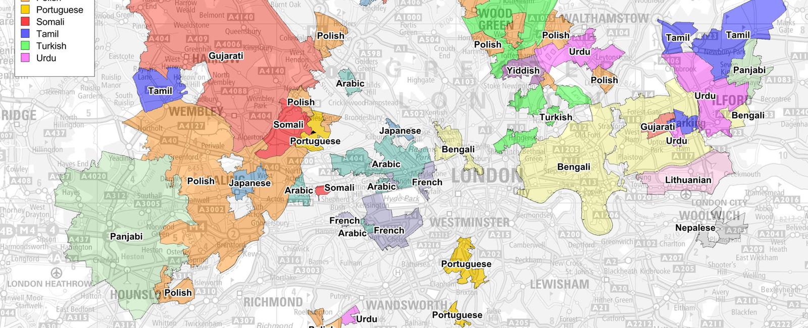 London has more than 300 different language speakers