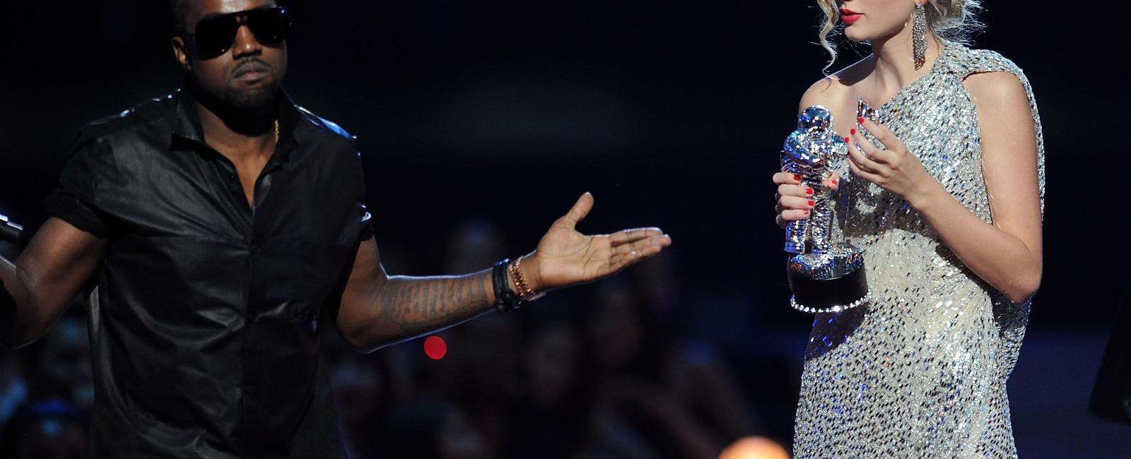 Taylor swift has a framed photograph of when kanye west interrupted her at the vma s in her nashville home with a handwritten caption reading life is full of little interruptions