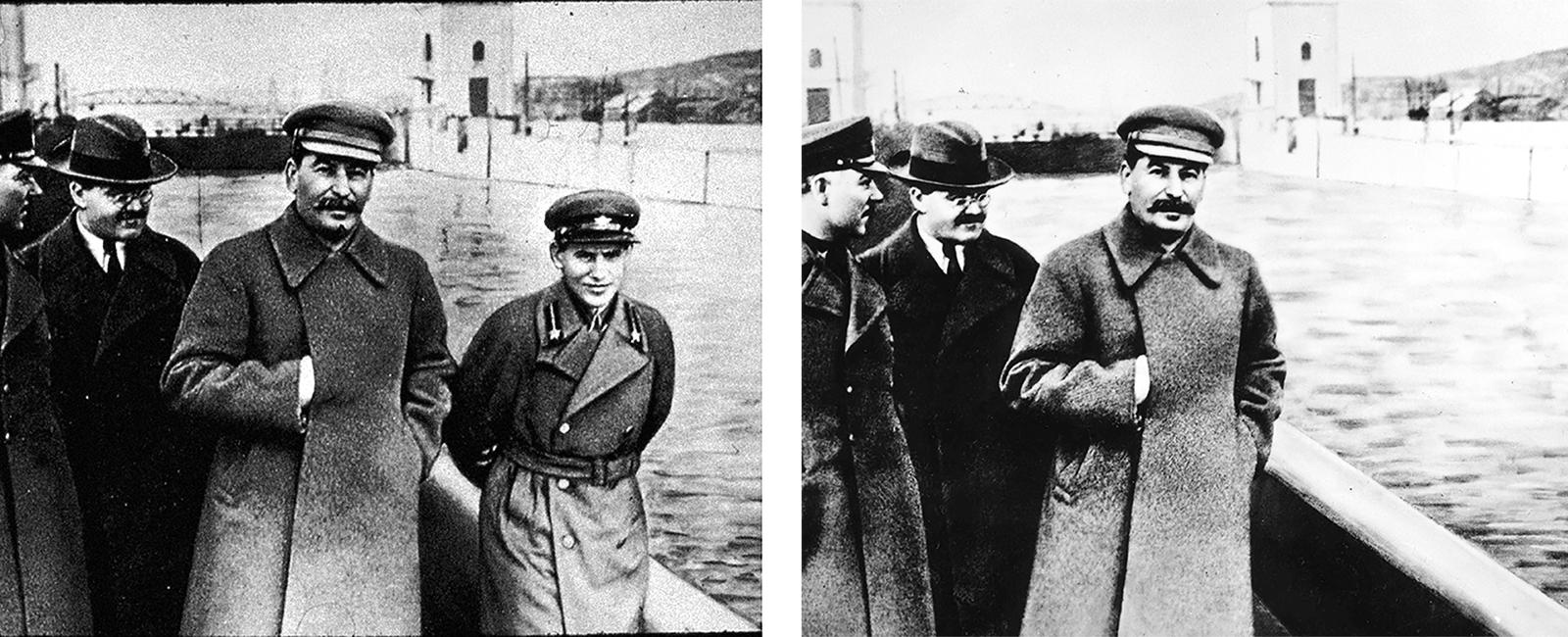 Russian dictator joseph stalin often had photos retouched to remove people who had died or been removed from office