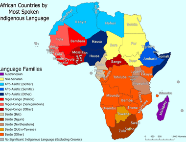 More than 1 000 different languages are spoken on the continent of africa