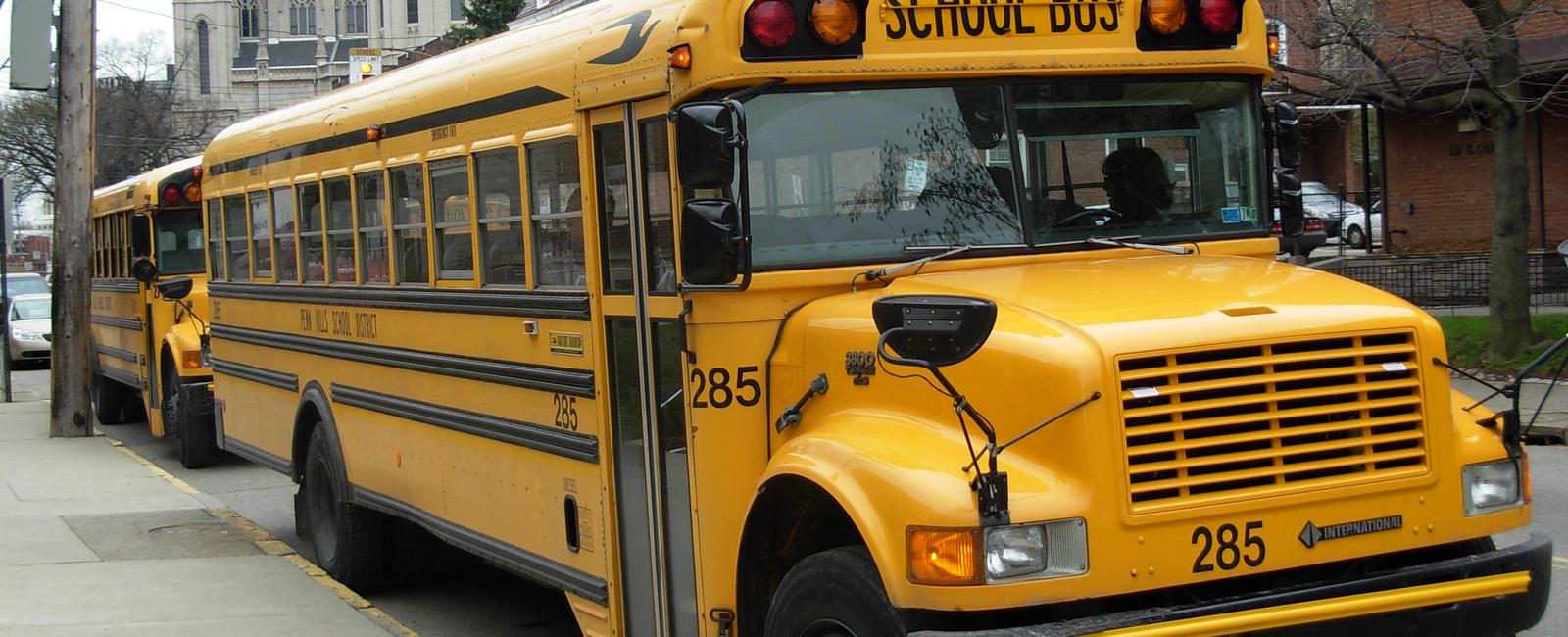 School buses used to be orange before they changed them to yellow for visibility