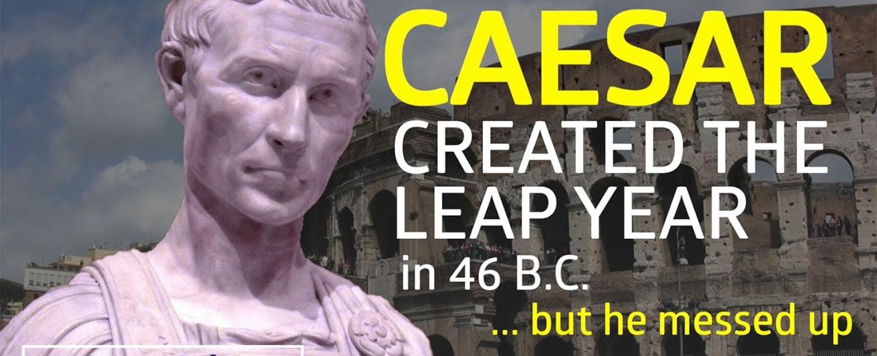 Julius caesar invented the leap year in 46 b c when he proposed the julian calender which was based on the earth s rotations of the sun