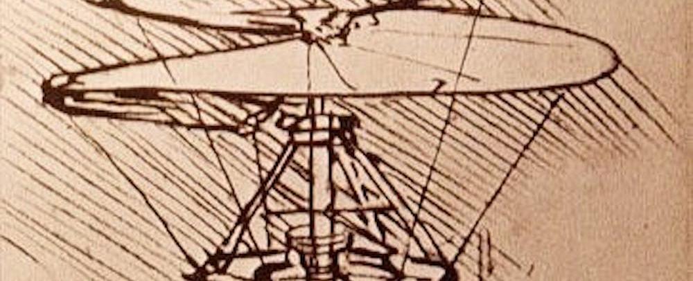 Leonardo da vinci invented the parachute the helicopter and many other present day items