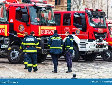 Romanian firefighters could not get their trucks close enough to a burning building so they put out the fire by throwing snowballs at it