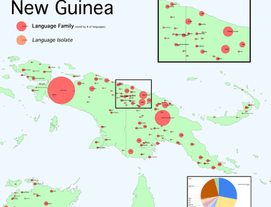 Papua new guinea has the most languages at 840