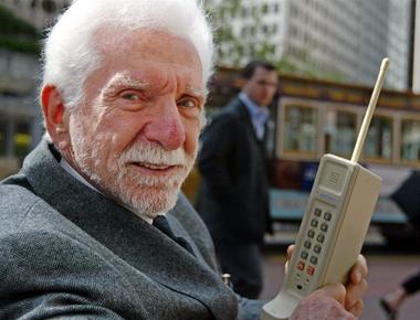 The first cell phone call was made in 1973 martin cooper the motorola employee who made the call called his rival at bell labs to let him know he d been beaten