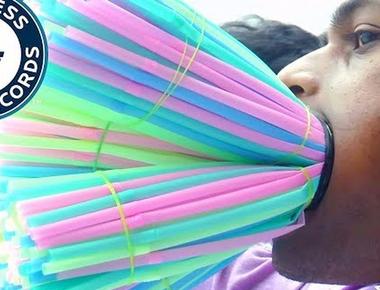 The most straws stuffed in a human mouth was recorded in india in 2017 at 459