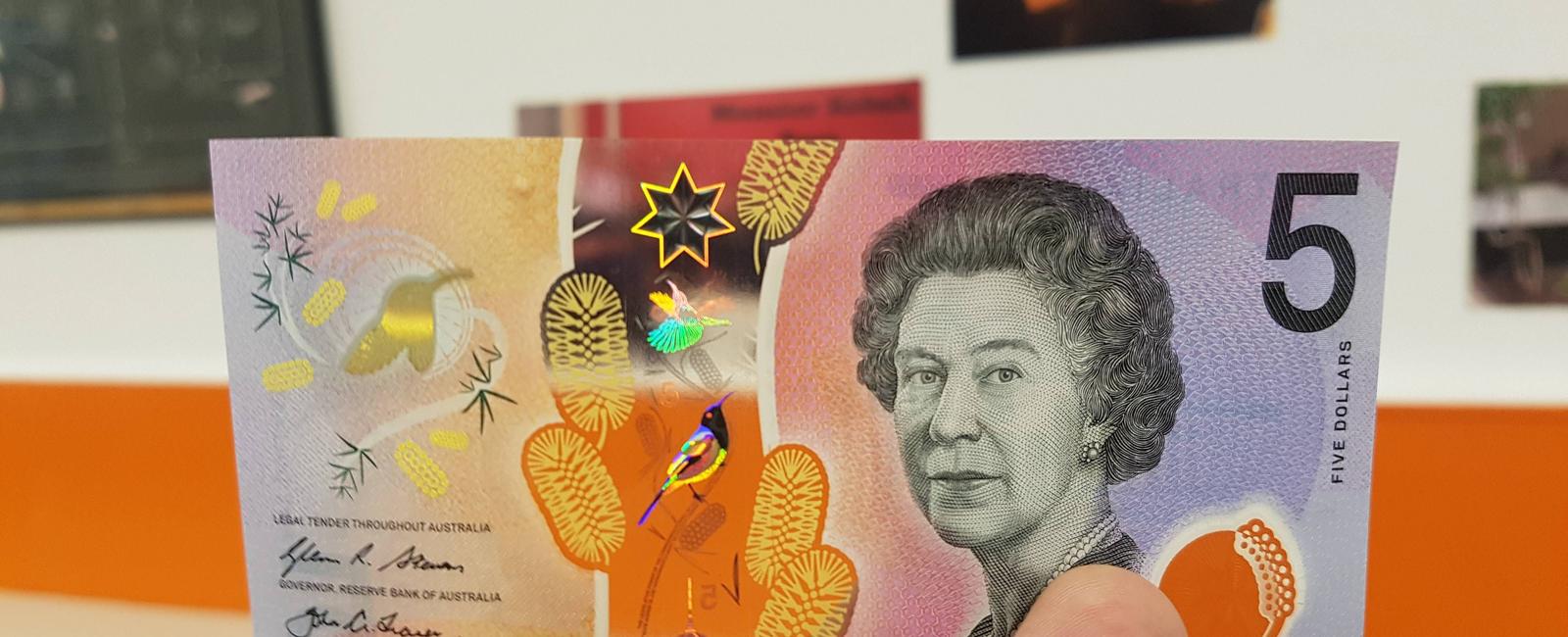 The australian 5 to 100 notes are made of plastic