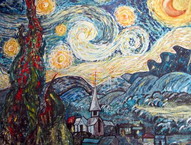 Van gogh s starry night was painted the same year the eiffel tower was inaugurated 1889