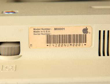 The serial number of the first mac ever produced was 2001