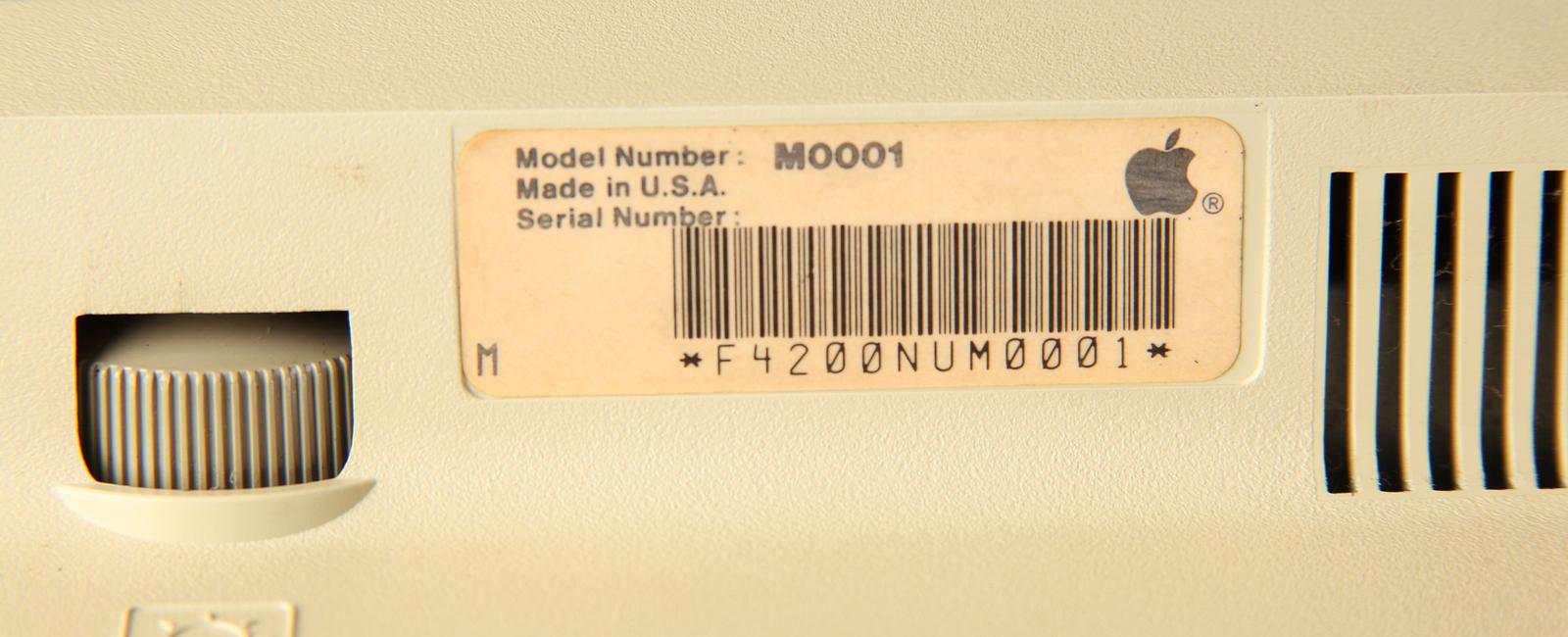 The serial number of the first mac ever produced was 2001