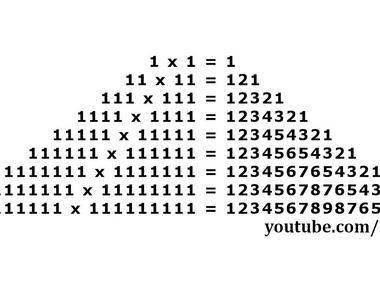 111 111 111 x 111 111 111 12 345 678 987 654 321