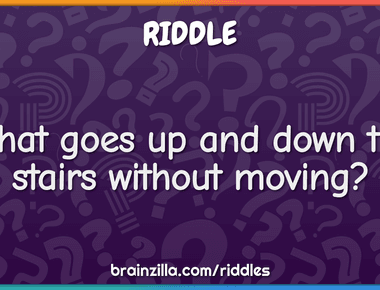 What goes up and down without moving stairs