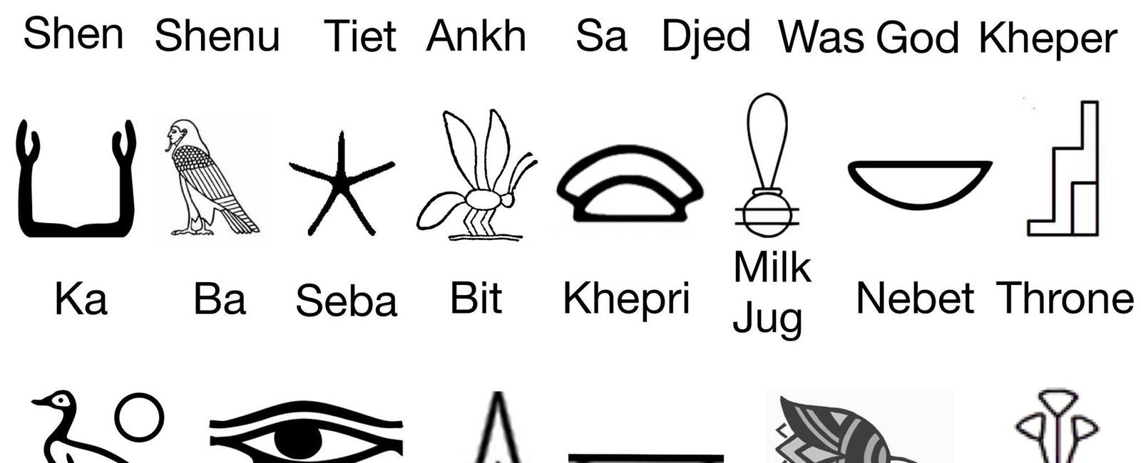 What does the word hieroglyphs mean sacred writing