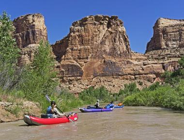 The san rafael river is a small river today but millions of years ago the flowing river was what carved out the grand canyon