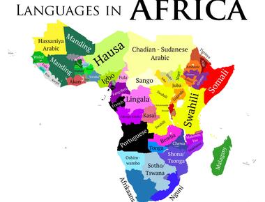 About 2 3 of all languages are from asia and africa