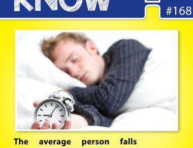 The average person falls asleep in 7 minutes